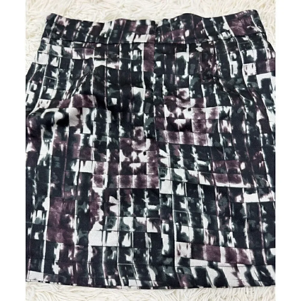 Adorable Black, Maroon, White & Gray Mini Skirt by KatWalk size Small